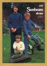 Sunbeam - Aran - 24-32" (61-81cm) - Design No.290 - Aran Sweaters - Knitting Pattern