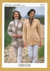 Sirdar - Chunky - 28-38" (71-97cm) - Design No.5213 - Jacket - Knitting Pattern