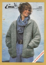 Emu - Snowball - 32-44" (81-112cm) - Design No.3829 - Edge to Edge Jacket - Knitting Pattern 