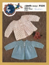 Peter Pan - 4 Ply - 18-20" (46-51cm) - Design No.P326 - Crochet & Knitted Matinee Coats - Knitting Pattern