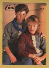 Emu - Chunky - 26-32" (66-81cm) - Design No.6818 - Child`s Sweater with Cable - Knitting Pattern
