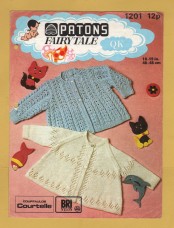 Patons Fairytale QK - 18-19" (46-48cm) - Design No.1201 - Cable Patterned Coat - Knitting Pattern