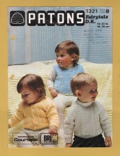 Patons - Fairytale DK - 18-22" (46-56cm) - Design No.1321 - Tank Top,Cardigan and Sweater - Knitting Pattern