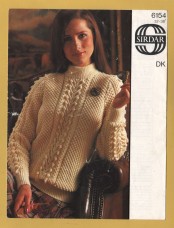 Sirdar - Double Knit - 32-38" (81-97cm) - Design No.6154 - Sweater - Knitting Pattern