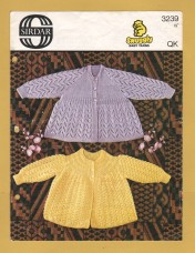 Sirdar - QK - 19" (48cm) - Design No.3239 - Matinee Coats - Knitting Pattern
