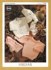 Sirdar - Double Knitting - 18-26" (46-66cm) - Design No.3709 - Sweater,Cardigan & Scarf - Knitting Pattern