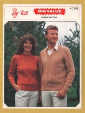 King Cole - Double Knitting - 34-44" (86-112cm) - Design No.KC526 - Ladies and Men`s Sweater - Knitting Pattern