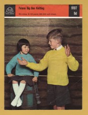 P&B - Big Ben Knitting - 22-32" (56-81cm) - Design No.9107 - Sweater - Knitting Pattern