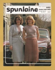 Spunlaine - Double Knitting - 32-42" (81-107cm) - Design No.W82 - Sleeveless Sweater,Skirt & Jacket - Knitting Pattern