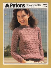 Patons - Clansman DK - 32-38" (81-97cm) - Design No.1868 - Sweater - Knitting Pattern