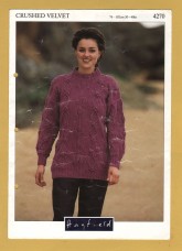 Hayfield - Crushed Velvet - 30-40" (76-102cm) - Design No.4270 - Sweater - Knitting Pattern