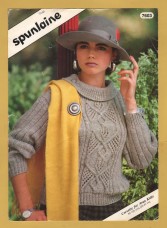 Spunlaine - Aran - 32-42" (80-105cm) - Design No.7603 - Sweater - Knitting Pattern