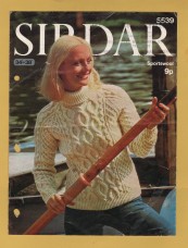 Sirdar - Aran - 34-38" (86-97cm) - Design No.5539 - Sweater - Knitting Pattern