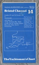 The Yachtman`s Chart - `Bristol Channel 14 - Hartland Pt and St Govan`s Hd to Avonmouth` - Stanfords ALLWEATHER Chart - 1988 - Published by Barnacle Marine