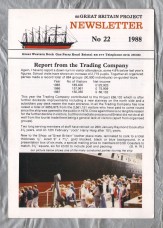 Newsletter - `SS Great Britain Project` - No.22 - 1988 - Published by Robin Bradbury