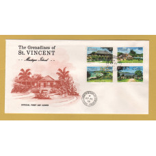 The Grenadines of St Vincent - FDC - 27th February 1975 - `Mustique Island` Issue - Unaddressed First Day Cover