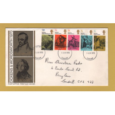 Post Office - FDC - 3rd June 1970 - `Dickens & Wordsworth` Issue - Addressed First Day Cover