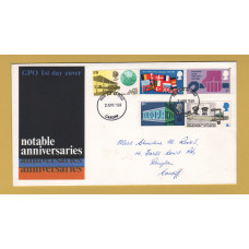 Post Office - FDC - 2nd April 1969 - `Notable Anniversaries` Issue - Addressed First Day Cover