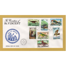The Grenadines of St Vincent - FDC - 24th April 1974 - `Definitive Birds` Issue - Higher Values - Unaddressed First Day Cover