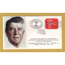 Independant Cover - Ronald Regan Captures The Presidency Cover - `Washington DC, Nov 4 1980 Smithsonian Sta` Postmark with Slogan - `The National Museum Of History And Technology` - Unaddressed Envelope
