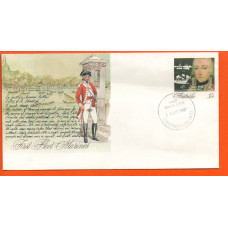 Australia Post - First Fleet Marines Cover - `First Day Of Issue - 13 OCT 1987 - Casino N.S.W. 2470` - Postmark - 37c Pre-Printed Stamp