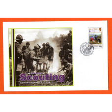 Isle Of Man - FDC - 22nd February 2007 - `Europa-Centenary of Scouting` Issue - Single 44p `Camping` Stamp First Day Cover