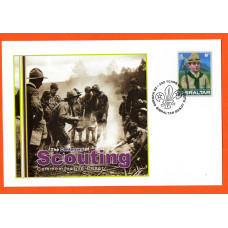 Gibraltar - FDC  30th June 2007 - Gibraltar Postmark  `Europa `07 - 100 Years of Scouts` Issue - Single 8p Stamp First Day Cover    