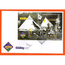 Isle Of Man - 2 Stamp Miniature Sheet FDC - 1st August 2007 - `Centenary of Scouting` Issue - First Day Cover