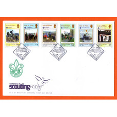 Isle Of Man - FDC - 22nd February 2007 - `Europa-Centenary of Scouting` Issue - 6 Stamp First Day Cover