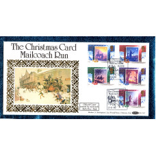 Benham - FDC - 15th November 1988 - `The Christmas Card Mailcoach Run - Official Cover` - BLCS 37 - First Day Cover