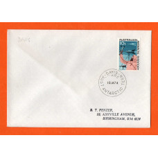 Australian Antarctic Territory - 10c Wind Gauges Stamp from 1966 - `Davis A.N.A.R.E 10 JA 74 Aust.Antarctic Terr` Postmark