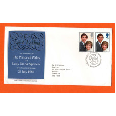 Post Office - FDC - 22nd July 1981 - `The Royal Wedding` - Addressed First Day Cover
