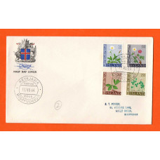 Wild Flowers - FDC - 15th July 1964 - Reykjavik Postmark - First Day Cover - Addressed 