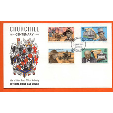 Isle Of Man - FDC - 1974 - `Churchill Centenary` Post Office Issue - Official First Day Cover