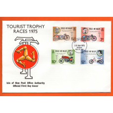 Isle Of Man - FDC - 1975 - `Tourist Trophy Races 1975` Post Office Issue - Official First Day Cover