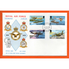 Isle Of Man - FDC - 1978 - `Royal Air Force Diamond Jubilee` Post Office Issue - Official First Day Cover