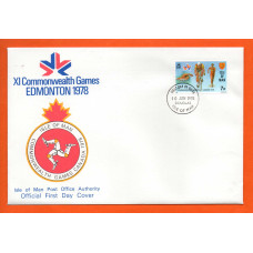 Isle Of Man - FDC - 1978 - `XI Commonwealth Games Edmonton 1978` Post Office Issue - Official First Day Cover