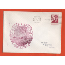 U.S Naval Cover - `Portsmouth NH NOV 30 1971 03801` Postmark - 1968 15c Oliver Wendell Holmes Stamp - U.S.S Lapon Rubber Stamp Cachet