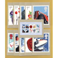 U.K - PHQ Cards - D31 Set - Issued 26th January 2010 - 10 Stamp Cards + 1 Overview Card - Business and Consumer Smilers Issue - Unused