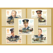 U.K - PHQ Cards - 97 Set - Issued 16th September 1986 - 5 Stamp Cards - RAF Issue - Unused