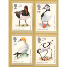 U.K - PHQ Cards - 115 Set - Issued 17th January 1989 - 4 Stamp Cards - RSPB Issue - Unused
