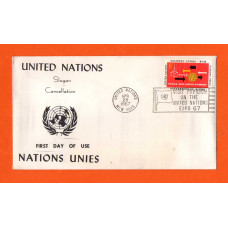 United Nations Slogan Cancellation First Day Of Use - FDC - `United Nations Apr 28 1967 New York` - Postmark - `Visit Pavilion On The United Nations Expo 67``