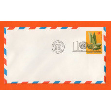 Pre-Printed Airmail Envelope - FDI - 26th April 1963 - `United Nations - New York` - Postmark - 8 Cent Pre-Printed Stamp