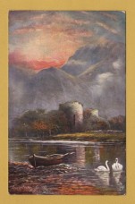 `Scottish Castles - `Inverlochy Castle, Fort William` - Oilette - 7181` - Postally Unused - Raphael Tuck & Sons Postcard.