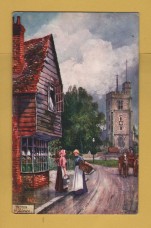 `Picturesque Counties Series 1-Middlesex - `Heston, Middlesex` - Oilette - 7127` - Postally Unused - Raphael Tuck & Sons Postcard.