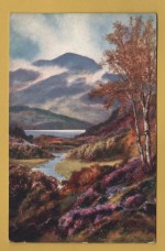 `Through The Trossachs Series - `Loch Achray Trossachs` - Oilette - 6679` - Postally Unused - Raphael Tuck & Sons Postcard.
