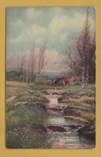 `Corris Falls` - Postally Unused - S.Heidelsheimer Postcard.