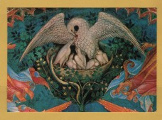 `Particular of Crucifixtion by Lorenzo & Jacopo Salimbeni - Oratorio di San Giovanni - Urbino` - Postally Unused - Stibu Postcard.