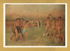 `Young Spartans by Hilaire-Germain-Edgar Degas` - Postally Unused - National Gallery Postcard.