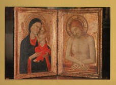 `Florence - Horne Foundation Museum `Madonna and Child with Pieta (diptych) by Simone Martini`` - Postally Unused - Nova LVX Postcard.